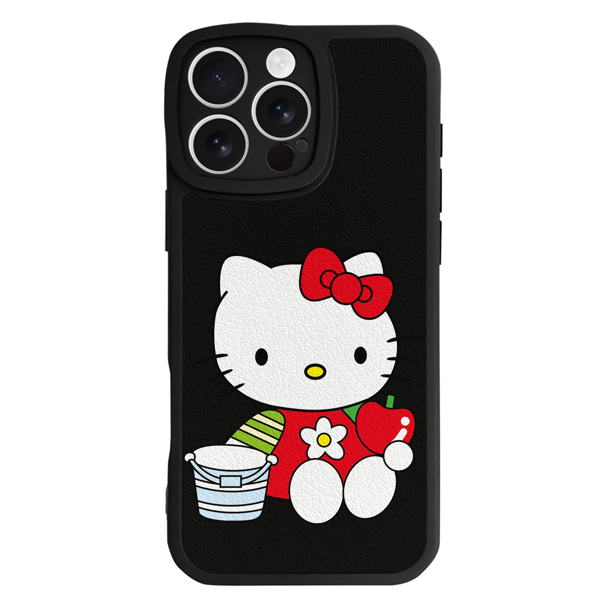 （画像用） Hello Kitty ハローキティ 【iPhone 16シリーズ対応】シリコンスマホケース（レザー調） 材質：シリコン